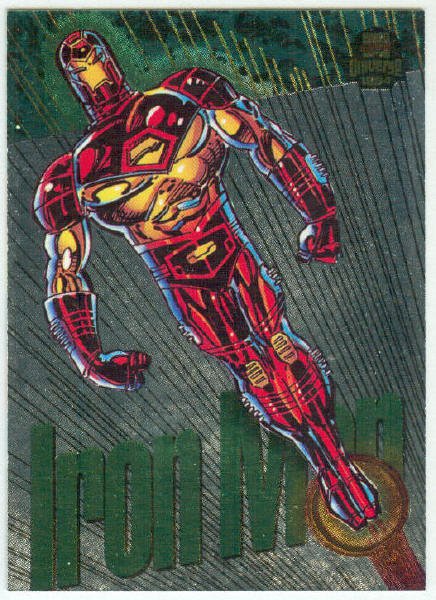 Marvel Universe 1994 Silver #7 Powerblast Card Iron Man