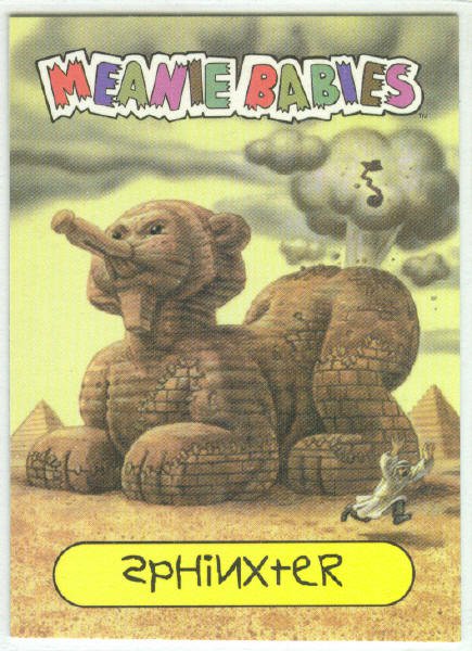 Meanie Babies #3 Sphinxter Promo Trading Card