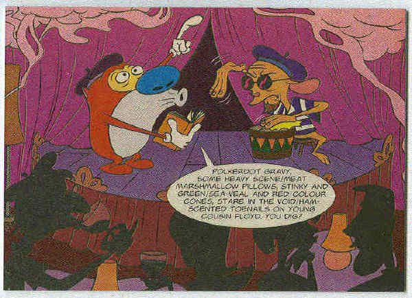 Ren And Stimpy Foil Post Card #E4 Hep Cat
