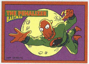 Simpsons 1994 Bartman #B7 Chase Card The Penalizer