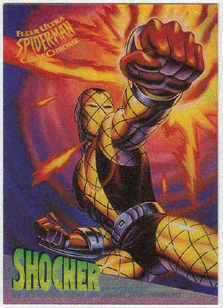 Spider-Man Fleer Clear Chrome #8 Chase Card Shocker