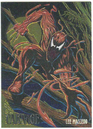 Spider-Man Fleer Golden Web #2 Carnage Chromium Card