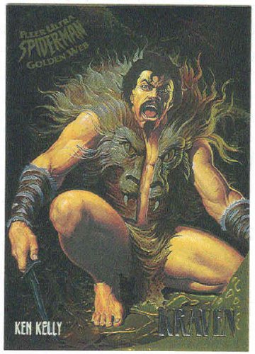Spider-Man Fleer Golden Web #4 Kraven Chromium Card