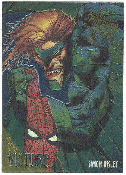 Spider-Man Fleer Golden Web #9 Vulture Chromium Card