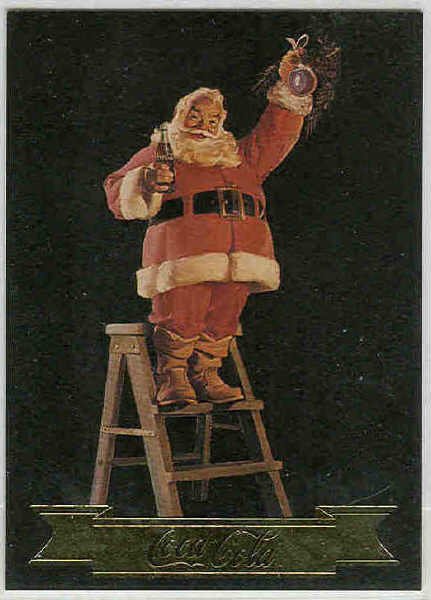 Coca Cola Series 3 #S25 Santa Foil Card 1965