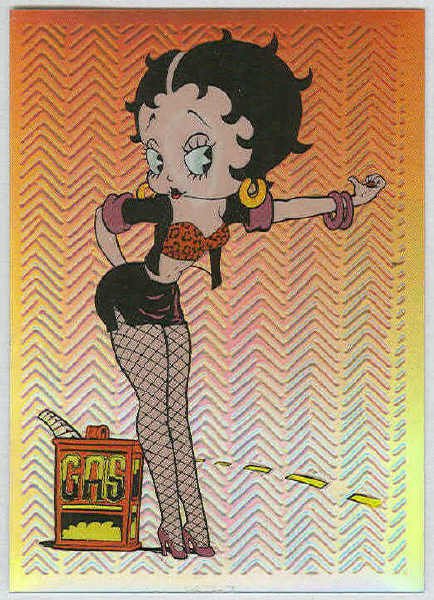 Betty Boop Pin-Ups #9 Chromium Sticker Parallel Card