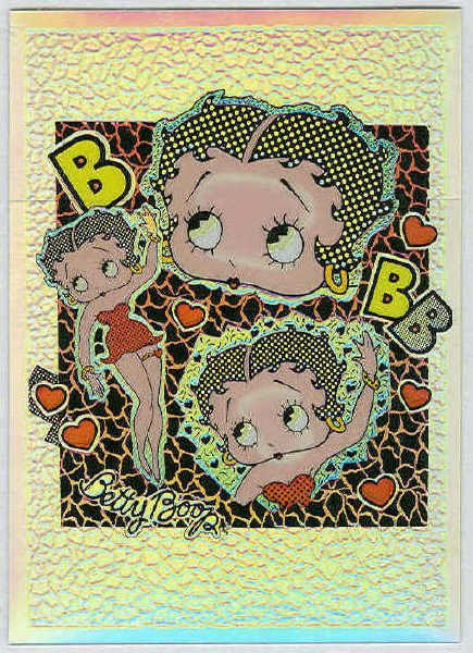 Betty Boop Pin-Ups #21 Chromium Sticker Parallel Card