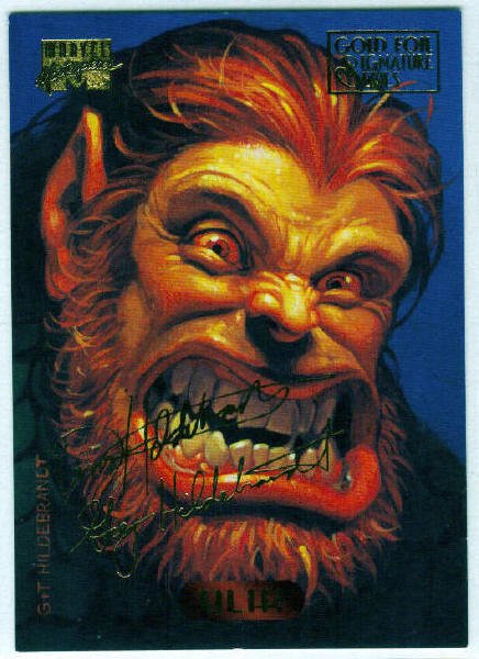 Marvel Masterpieces 1994 #128 Gold Foil Signature Card