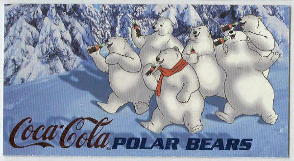 Coca Cola Sign Of Good Taste #PB2 Polar Bear Foil Card