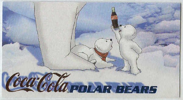 Coca Cola Sign Of Good Taste #PB4 Polar Bear Foil Card