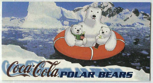 Coca Cola Sign Of Good Taste #PB5 Polar Bear Foil Card