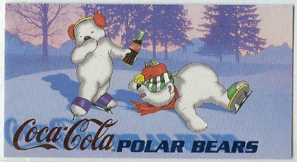 Coca Cola Sign Of Good Taste #PB7 Polar Bear Foil Card