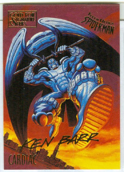 Spider-Man Fleer Ultra #11 Gold Foil Signature Cardiac