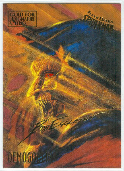 Spider-Man Fleer Ultra #18 Gold Foil Signature Demogoblin
