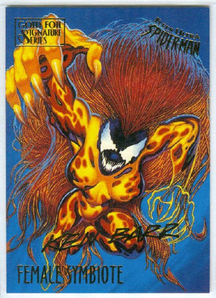 Spider-Man Fleer Ultra #22 Gold Foil Signature Female Symbiote