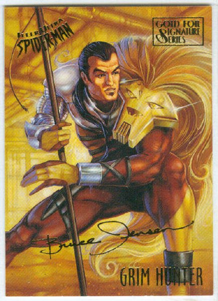 Spider-Man Fleer Ultra #24 Gold Foil Signature Grim Hunter
