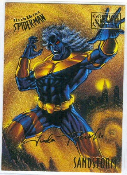 Spider-Man Fleer Ultra #47 Gold Foil Signature Sandstorm