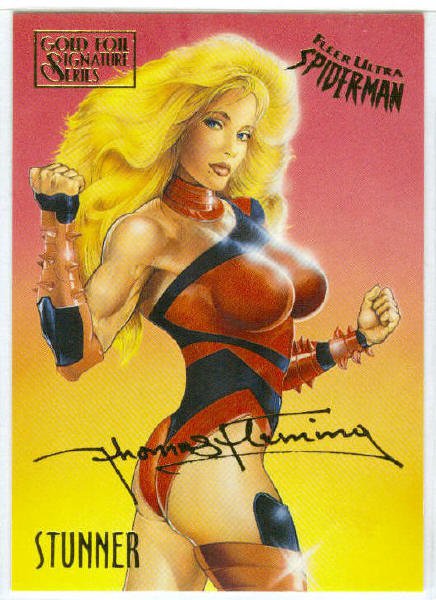 Spider-Man Fleer Ultra #56 Gold Foil Signature Stunner