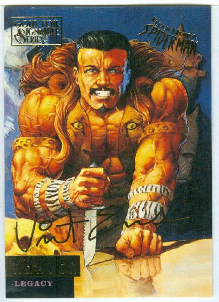 Spider-Man Fleer Ultra #64 Gold Foil Signature Kraven