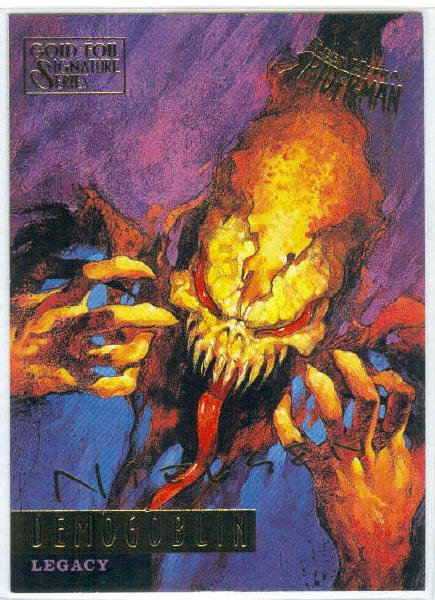 Spider-Man Fleer Ultra #75 Gold Foil Signature Demogoblin