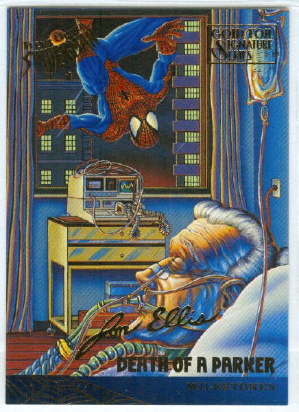 Spider-Man Fleer Ultra #98 Gold Foil Signature Death Of A Parker