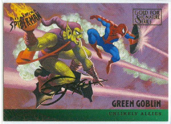 Spider-Man Fleer Ultra #129 Gold Foil Signature Green Goblin