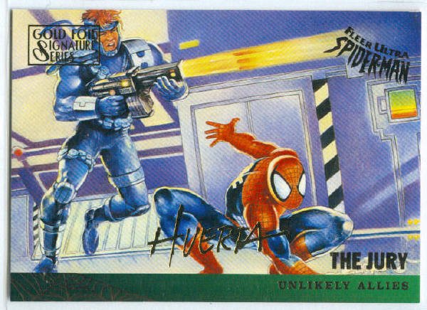 Spider-Man Fleer Ultra #130 Gold Foil Signature The Jury