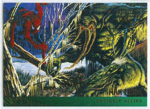 Spider-Man Fleer Ultra #132 Gold Foil Signature Man-Thing