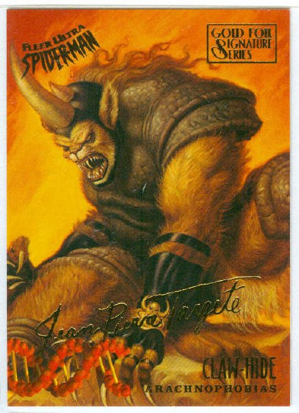 Spider-Man Fleer Ultra #145 Gold Foil Signature Claw-Hide