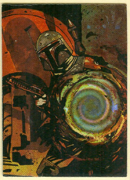 Star Wars Finest #4 Matrix Chase Trading Card Boba Fett