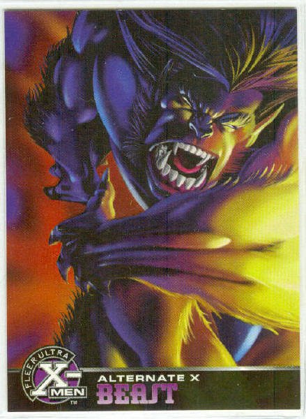 X-Men 1995 Alternate X #1 Beast Embossed Chase Card