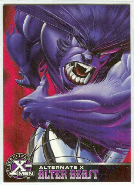 X-Men 1995 Alternate X #2 Alter Beast Embossed Chase Card