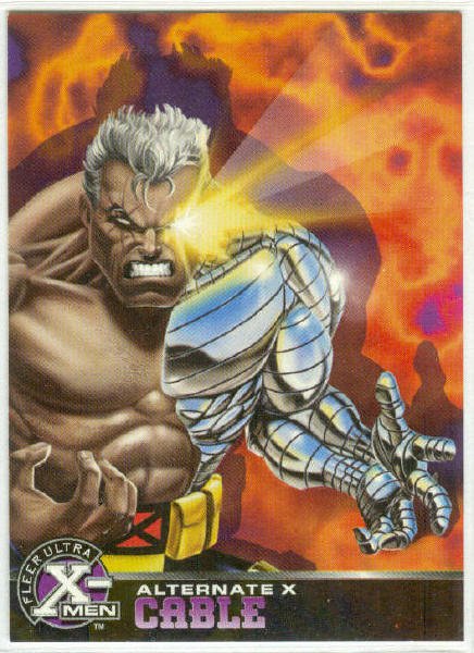 X-Men 1995 Alternate X #5 Cable Embossed Chase Card