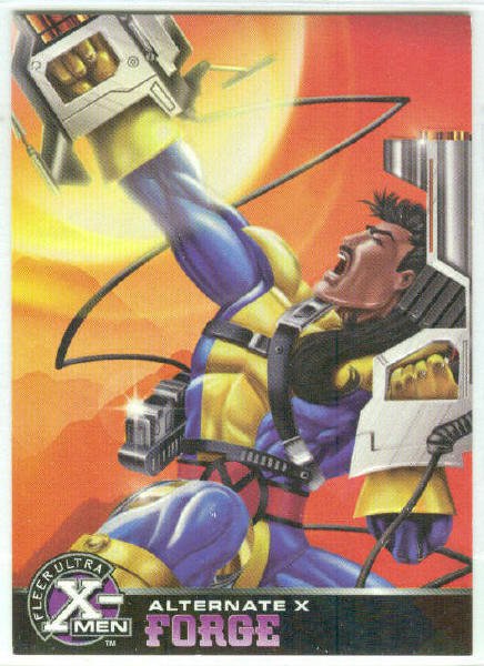 X-Men 1995 Alternate X #9 Forge Embossed Chase Card