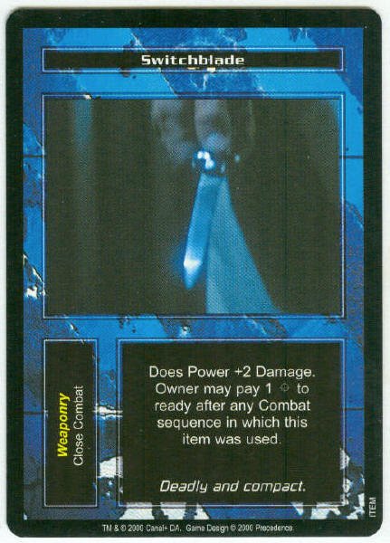 Terminator CCG Switchblade Precedence Game Card Unplayed