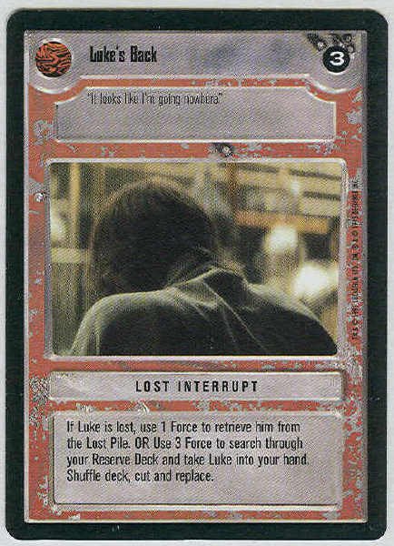 Star Wars CCG Luke's Back Uncommon LS Game Card Unplayed