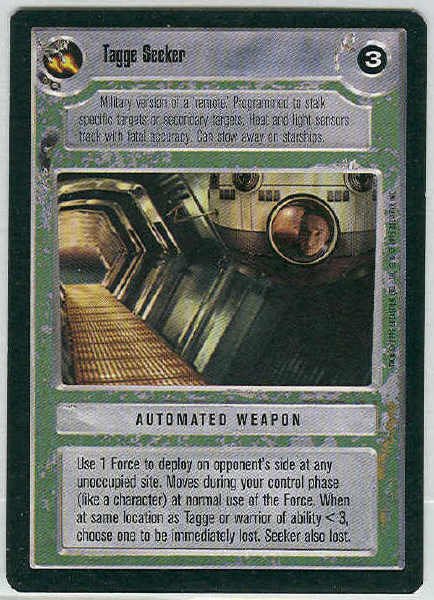 Star Wars CCG Tagge Seeker Rare LS Limited Game Card Unplayed