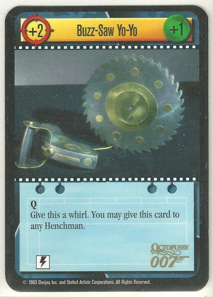 James Bond 007 CCG Buzz-Saw Yo-Yo Game Card Octopussy