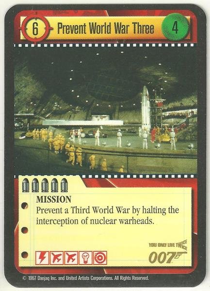 James Bond 007 CCG Prevent World War Three Game Card You Only Live Twice