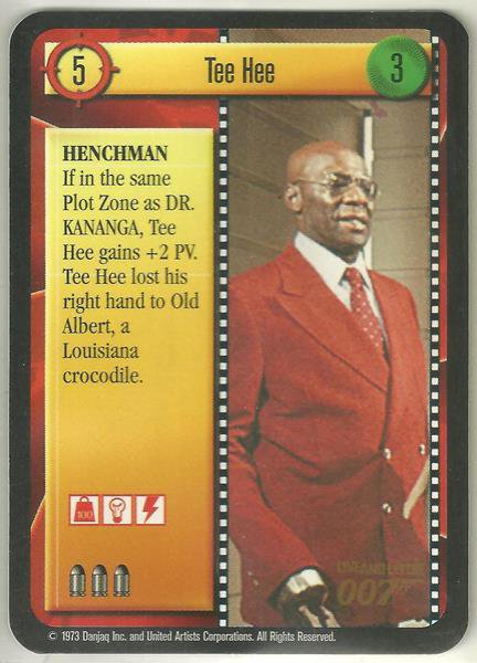 James Bond 007 CCG Tee Hee Game Card Live And Let Die