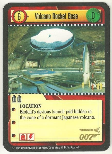 James Bond 007 CCG Volcano Rocket Base Game Card You Only Live Twice