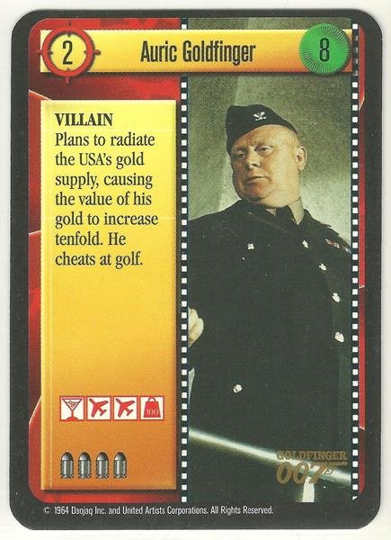 James Bond 007 CCG Auric Goldfinger Uncommon Game Card Goldfinger