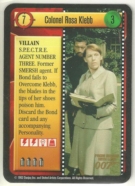 James Bond 007 CCG Colonel Rosa Klebb Uncommon Game Card