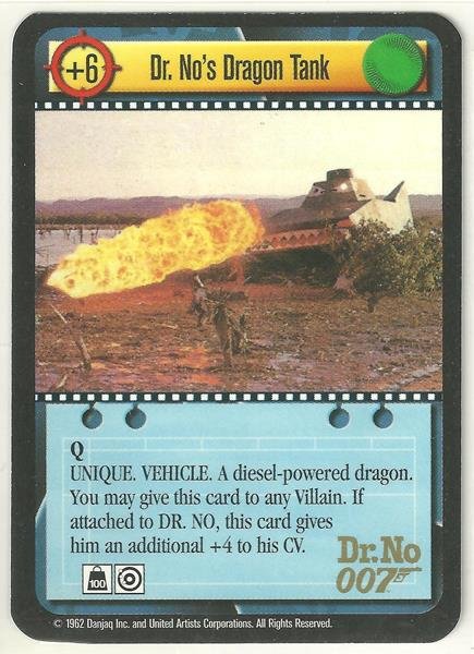 James Bond 007 CCG Dr. No's Dragon Tank Uncommon Game Card Dr. No