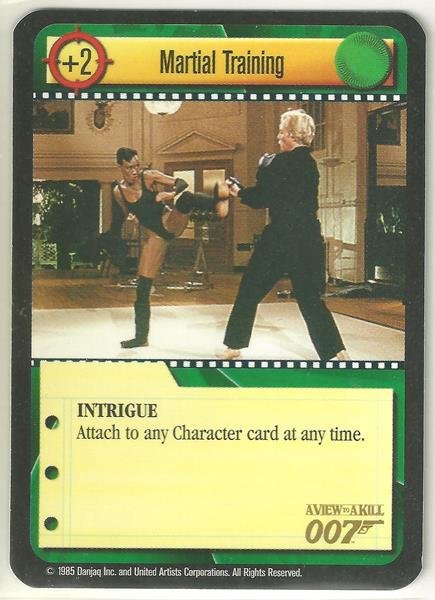 James Bond 007 CCG Martial Training Uncommon Game Card A View To A Kill