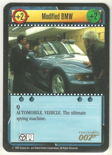 James Bond 007 CCG Modified BMW Uncommon Game Card Goldeneye