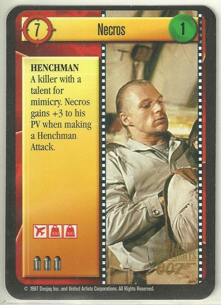 James Bond 007 CCG Necros Uncommon Game Card The Living Daylights