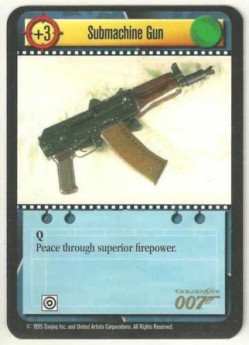 James Bond 007 CCG Submachine Gun Uncommon Game Card Goldeneye