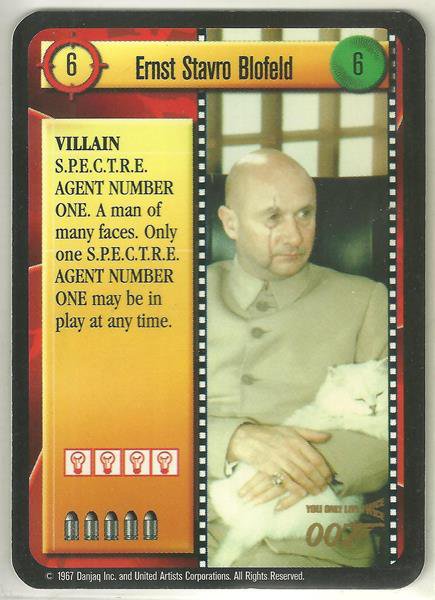 James Bond 007 CCG Ernst Stavro Blofeld Chase Game Card You Only Live Twice