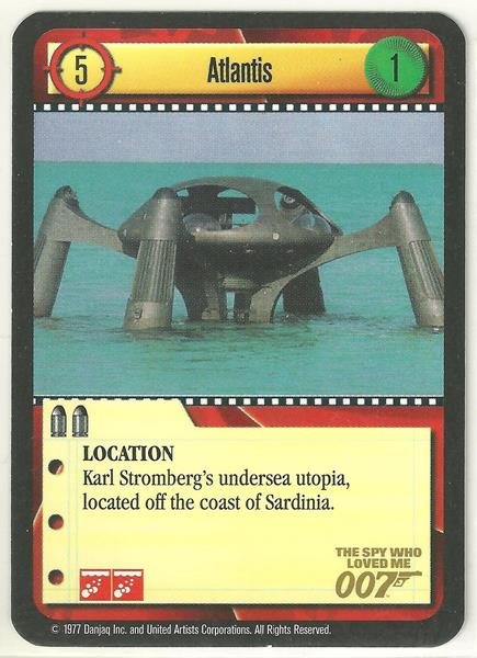 James Bond 007 CCG Atlantis Rare Game Card The Spy Who Loved Me